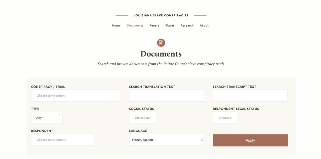 documents page